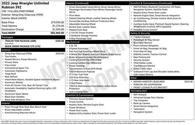 Used 2022 Jeep Wrangler Unlimited Rubicon w/ Trailer Tow Package image 30