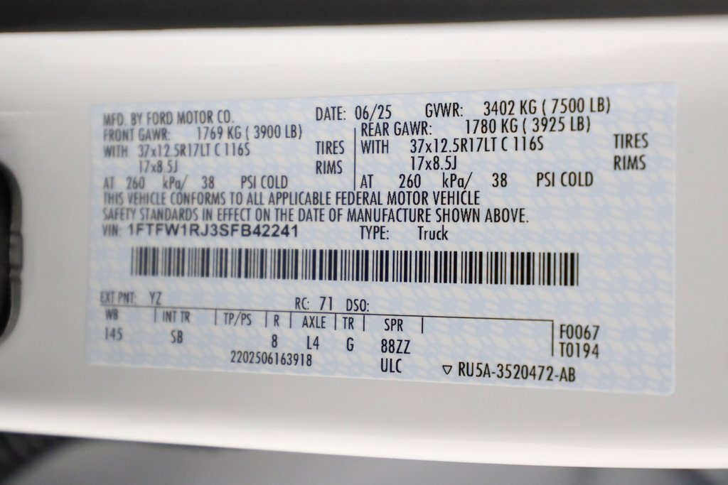 Used 2025 Ford F150 Raptor w/ Equipment Group 803A Raptor R image 63