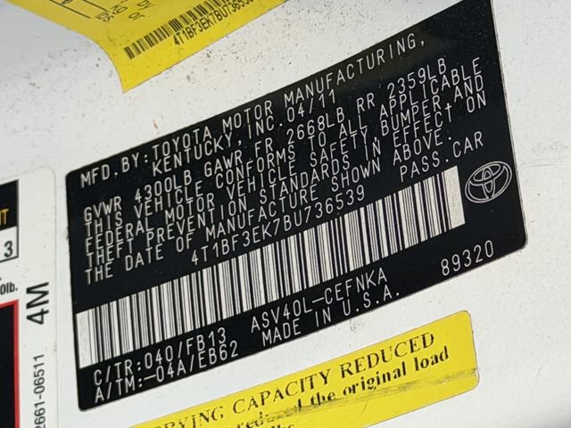 Used 2011 Toyota Camry LE FWD image 10