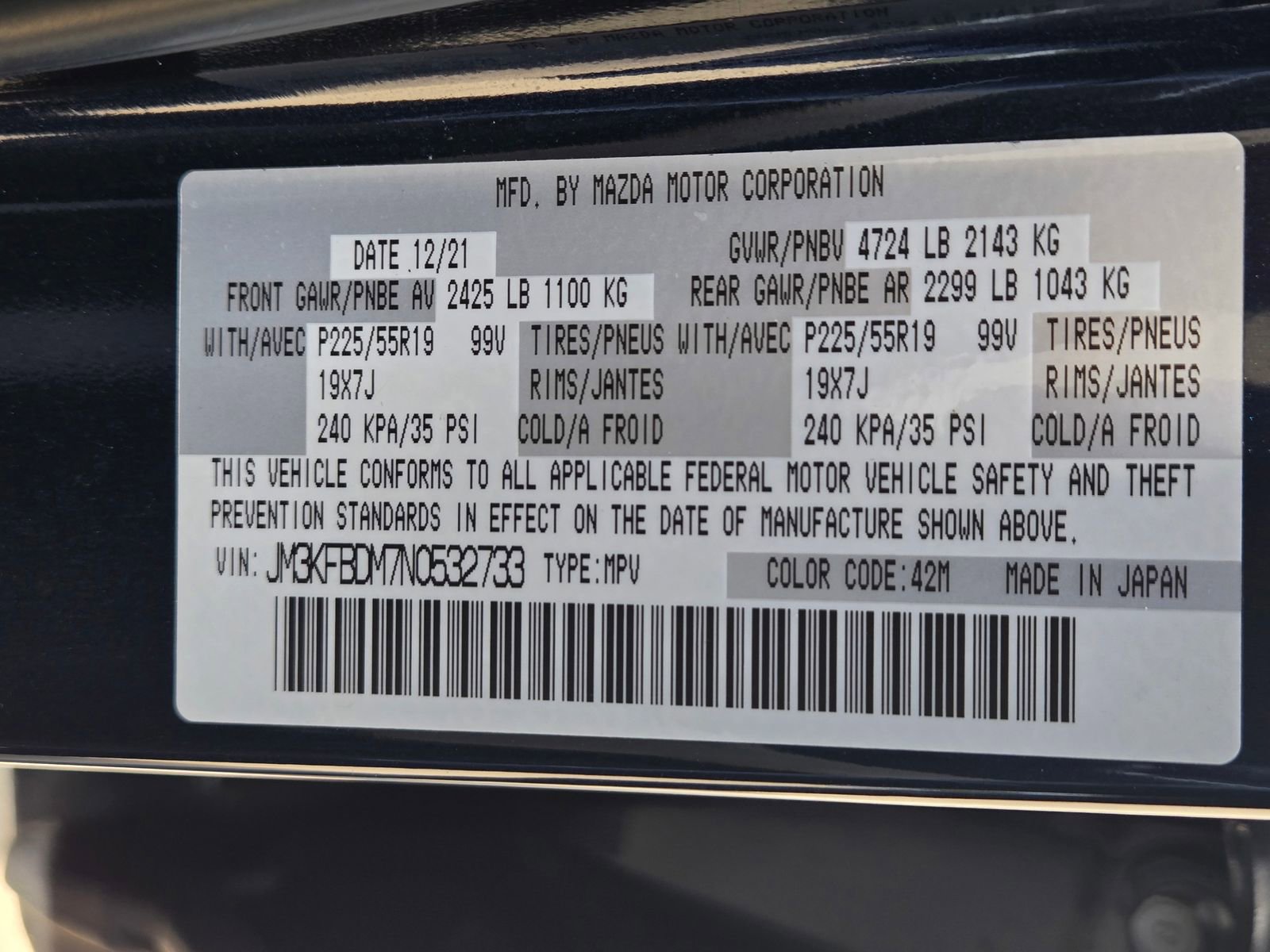 Certified 2022 MAZDA CX-5 AWD 2.5 S w/ Premium Package image 30