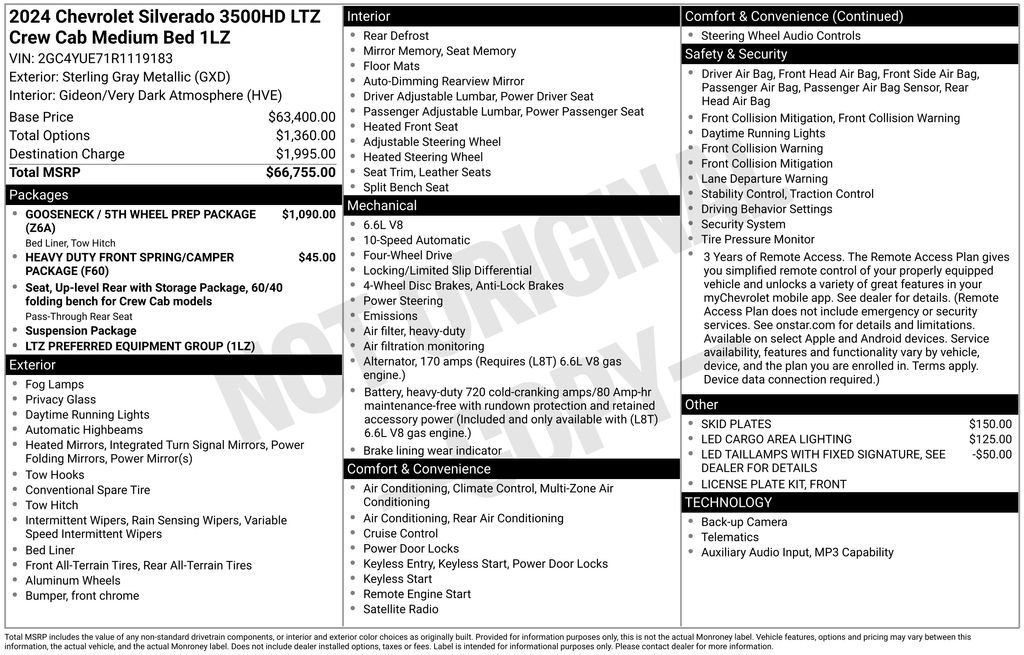 Used 2024 Chevrolet Silverado 3500 LTZ AWD/4WD image 46