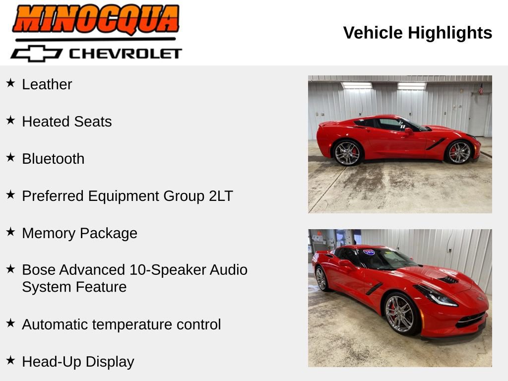 Used 2016 Chevrolet Corvette Stingray Coupe w/ 2LT Preferred Equipment Group RWD image 2