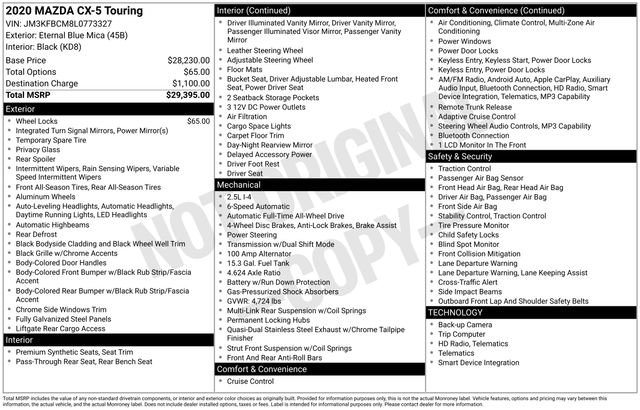 Used 2020 MAZDA CX-5 Touring image 29