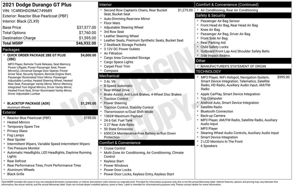 Used 2021 Dodge Durango GT RWD image 53