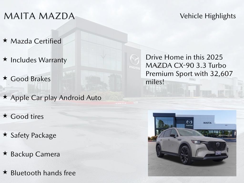 Used 2025 MAZDA CX-90 3.3 Turbo w/ Premium Sport Pkg AWD/4WD image 7