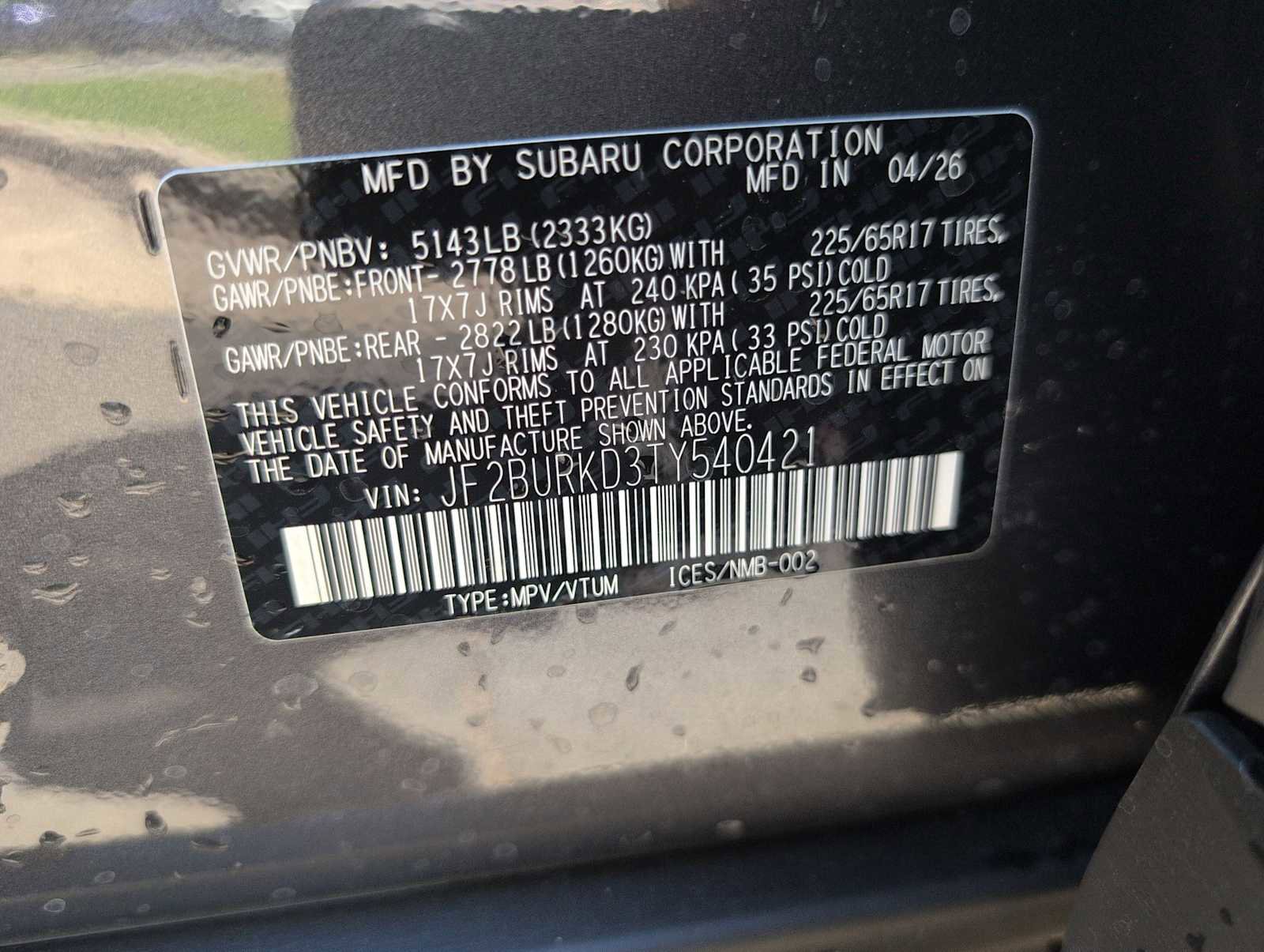 New 2026 Subaru Outback Wilderness AWD/4WD image 33
