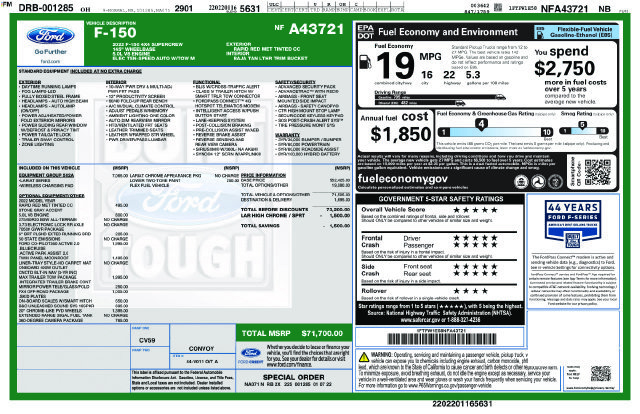 Used 2022 Ford F150 Lariat w/ Equipment Group 502A High AWD/4WD image 16