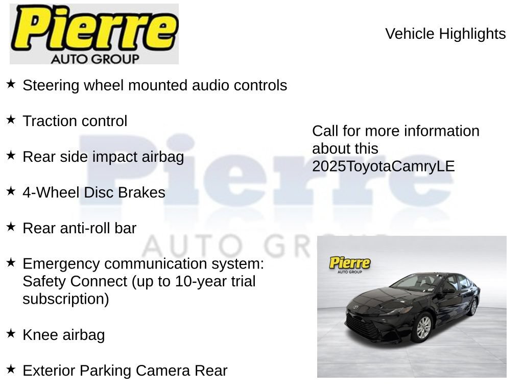 Used 2025 Toyota Camry LE FWD image 14