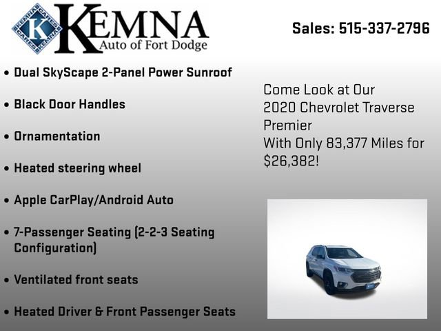 Used 2020 Chevrolet Traverse Premier w/ Redline Edition image 12