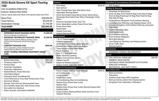 New 2026 Buick Encore GX Sport Touring w/ Advanced Technology Package image 27