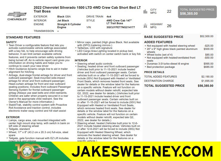 Certified 2022 Chevrolet Silverado 1500 LT Trail Boss w/ Bed Protection Package image 1