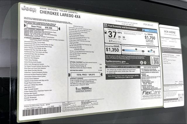 New 2026 Jeep Cherokee Laredo AWD/4WD image 14