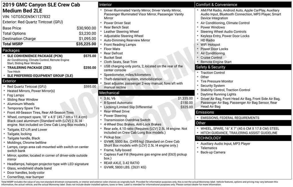 Used 2019 GMC Canyon SLE w/ SLE Convenience Package image 27