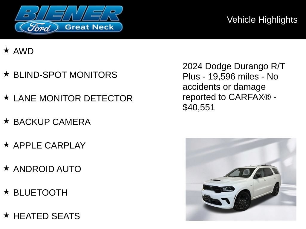 Used 2024 Dodge Durango R/T AWD/4WD image 9