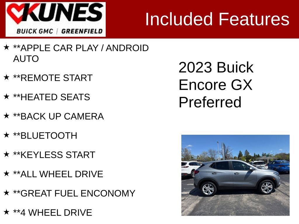 Used 2023 Buick Encore GX Preferred w/ Cold Weather Comfort Package AWD/4WD image 2