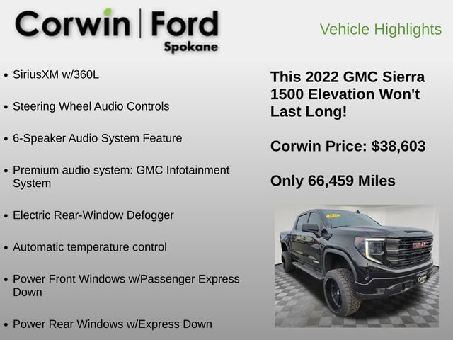 Used 2022 GMC Sierra 1500 Elevation image 36