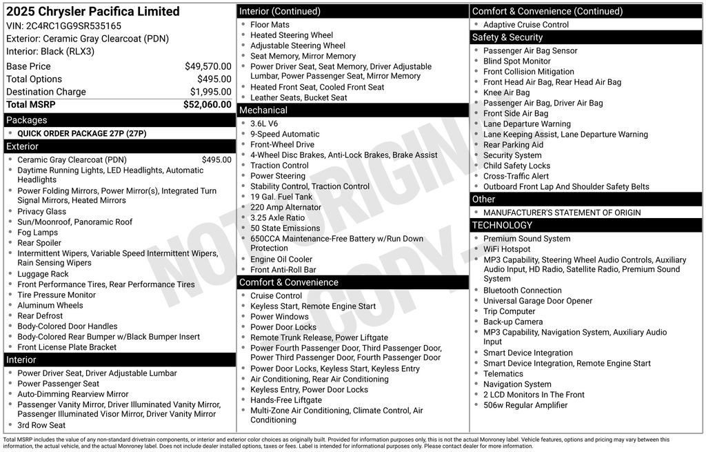 Used 2025 Chrysler Pacifica Limited FWD image 41