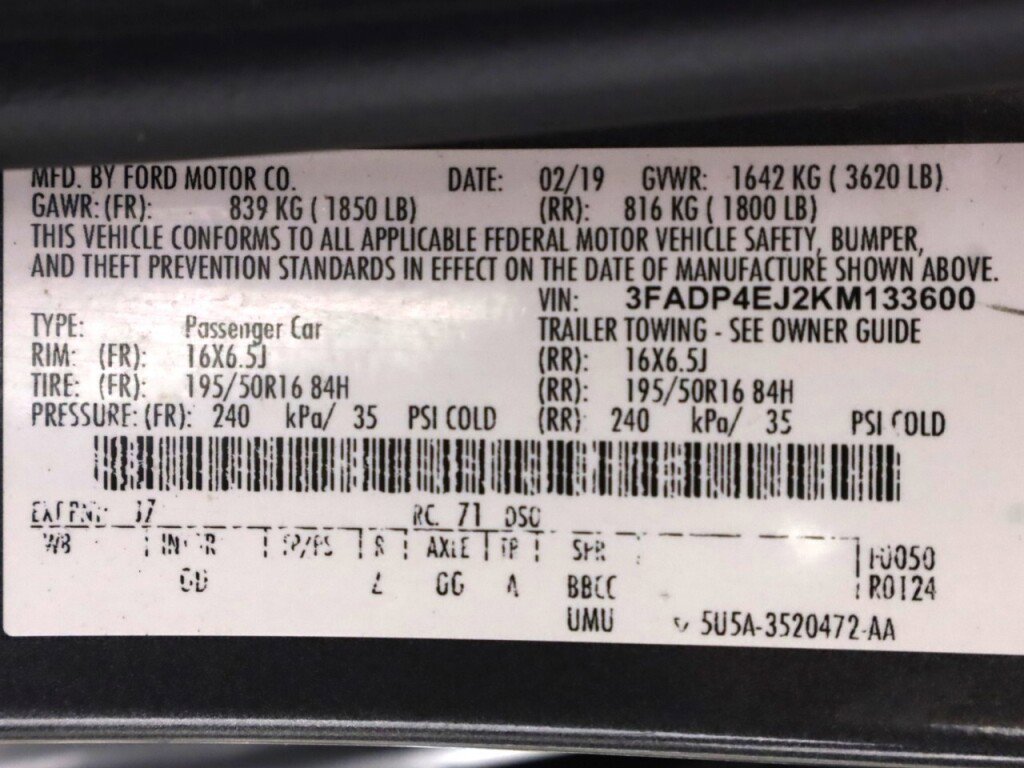 Used 2019 Ford Fiesta SE w/ Equipment Group 201A FWD image 38