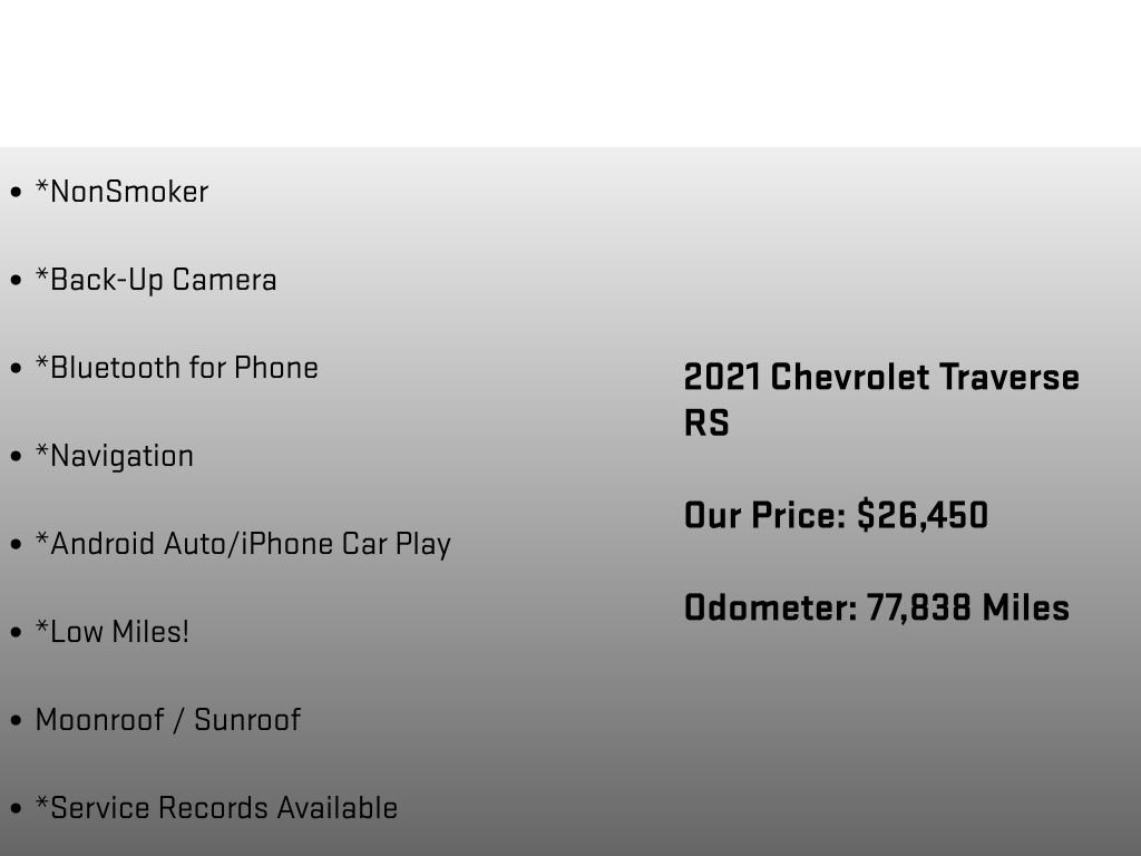 Used 2021 Chevrolet Traverse RS AWD/4WD image 12
