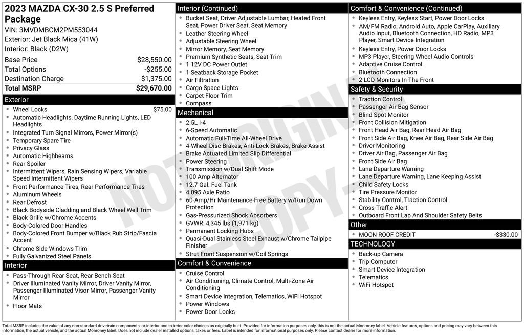 Certified 2023 MAZDA CX-30 AWD 2.5 S w/ Preferred Package image 40