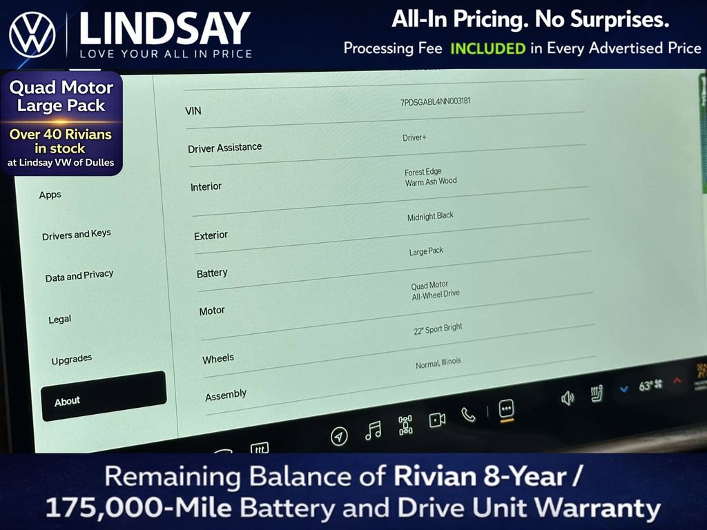 Used 2022 Rivian R1S Launch Edition AWD/4WD image 25