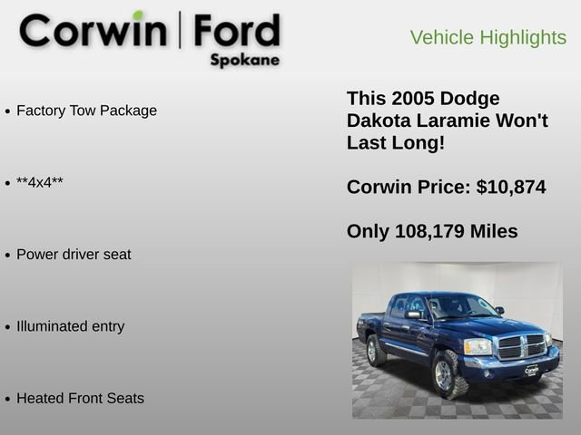 Used 2005 Dodge Dakota Laramie w/ Trailer Tow Group image 6