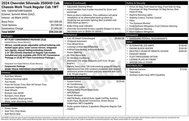 Used 2024 Chevrolet Silverado 3500 W/T image 5