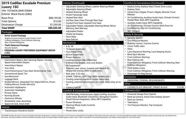 Used 2019 Cadillac Escalade Premium Luxury image 25