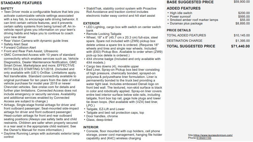 Used 2018 GMC Sierra 3500 Denali w/ Duramax Plus Package image 2