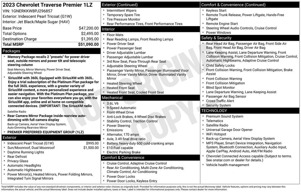 Used 2023 Chevrolet Traverse Premier FWD image 27