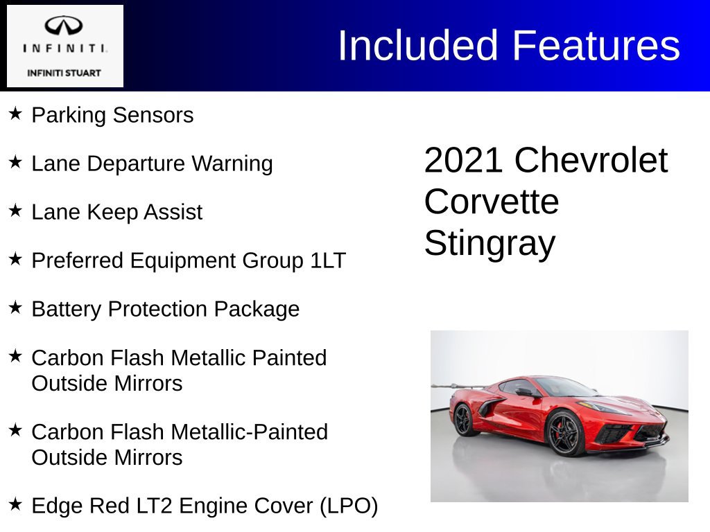 Used 2021 Chevrolet Corvette Stingray Coupe w/ Battery Protection Package RWD image 8
