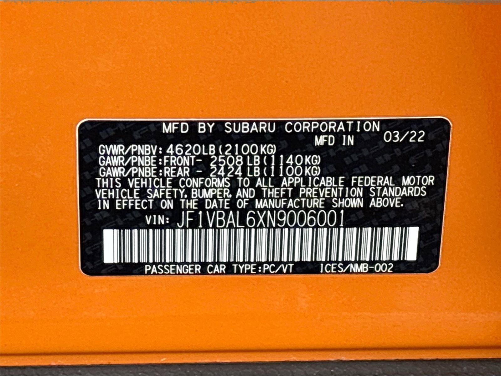 Used 2022 Subaru WRX Limited image 37