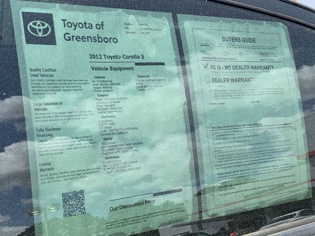 Used 2012 Toyota Corolla S image 33