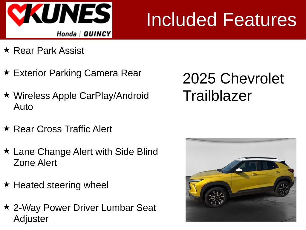 Used 2025 Chevrolet TrailBlazer ACTIV w/ Driver Confidence Package AWD/4WD image 3