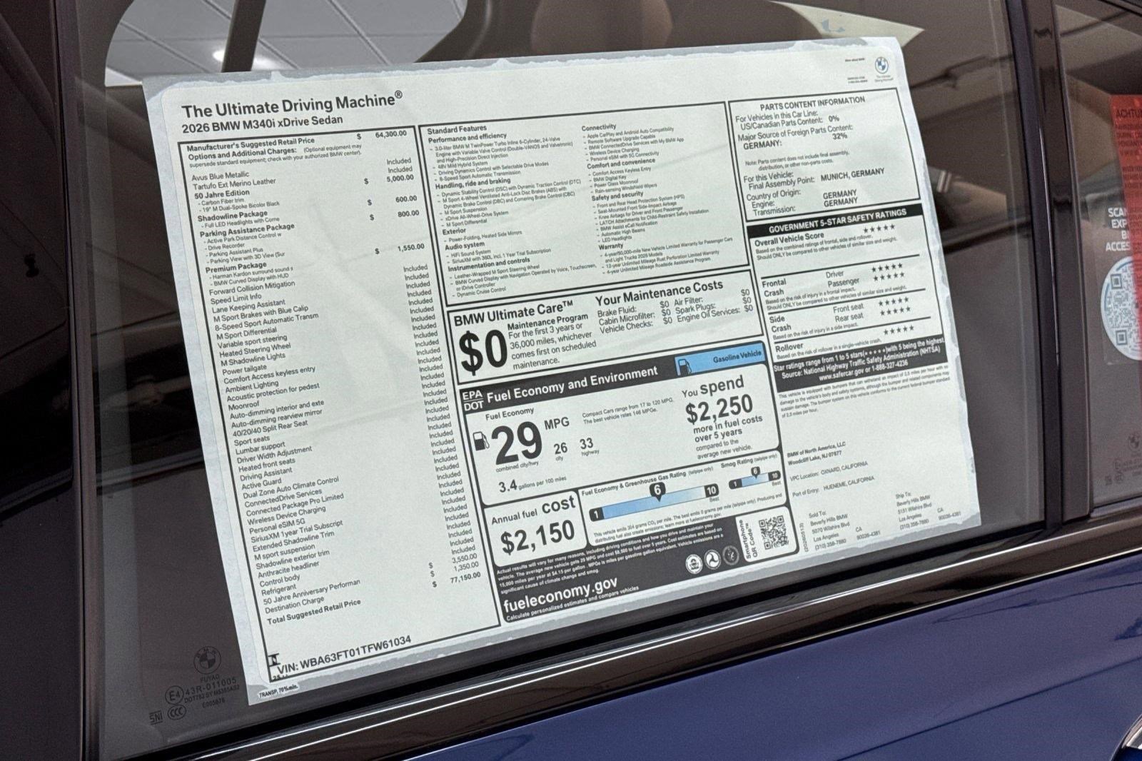 New 2026 BMW M340i xDrive w/ Premium Package AWD/4WD image 29