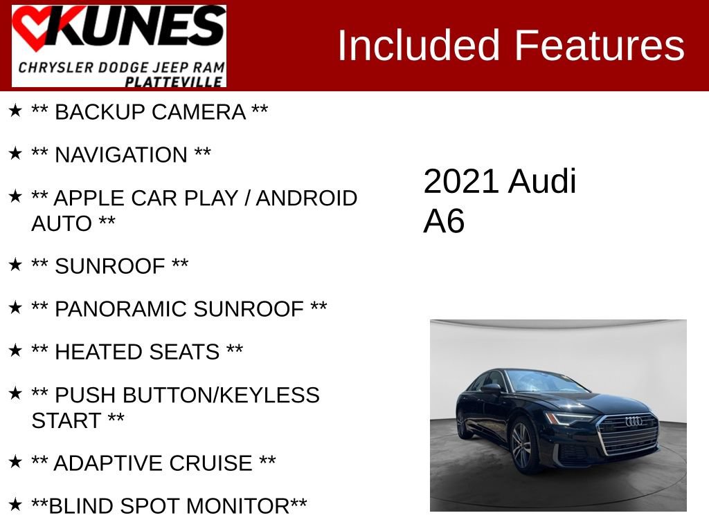 Used 2021 Audi A6 Premium Plus w/ Premium Plus Package AWD/4WD image 2
