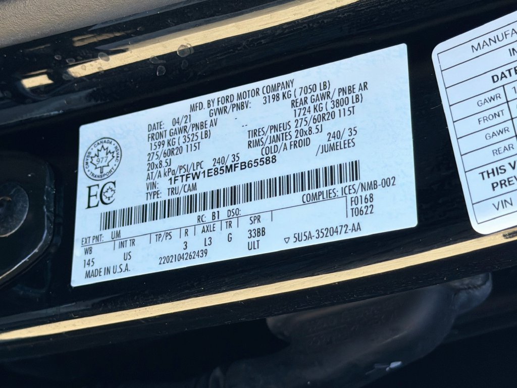 Used 2021 Ford F150 XLT w/ Equipment Group 302A High AWD/4WD image 34