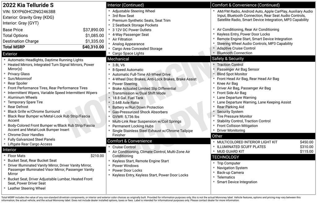 Used 2022 Kia Telluride S image 26