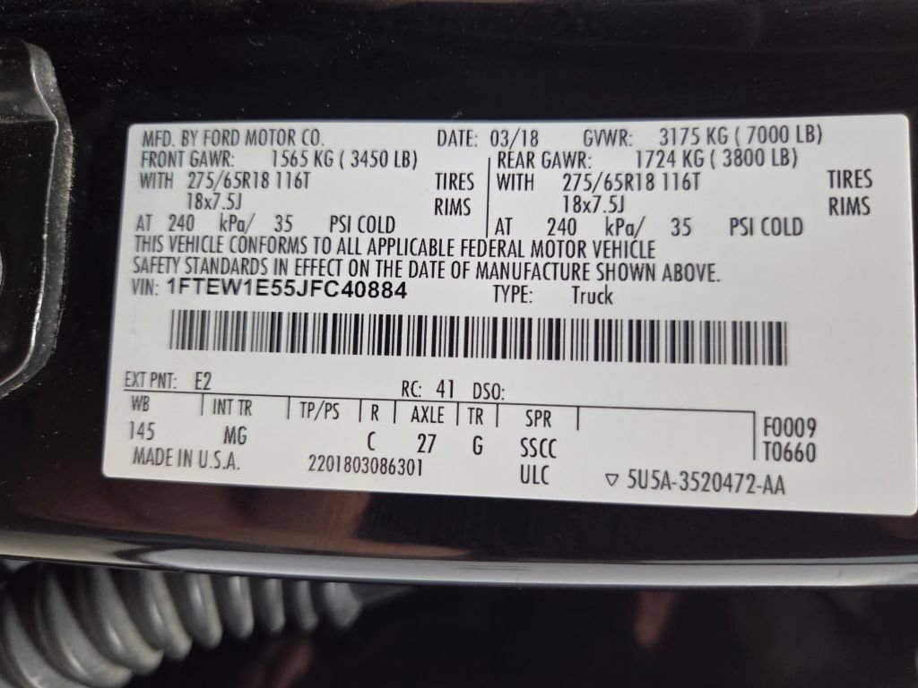 Used 2018 Ford F150 XLT w/ Equipment Group 302A Luxury AWD/4WD image 48