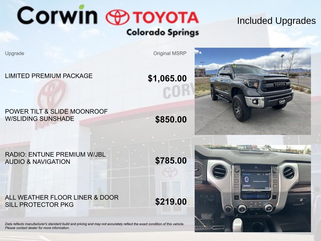 Used 2017 Toyota Tundra Limited w/ Limited Premium Package AWD/4WD image 4