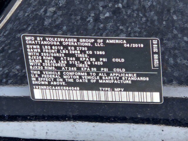 Used 2019 Volkswagen Atlas SEL Premium AWD/4WD image 30