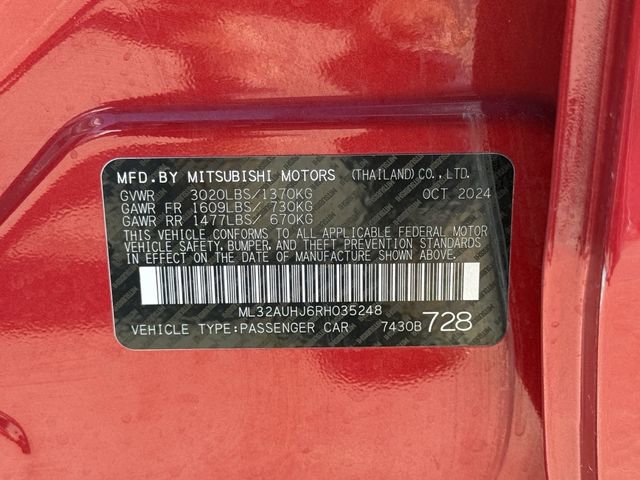 Used 2024 Mitsubishi Mirage ES FWD image 32