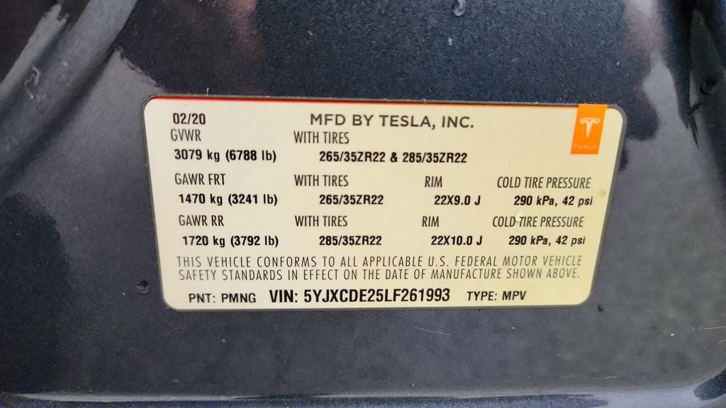 Used 2020 Tesla Model X Long Range AWD/4WD image 22