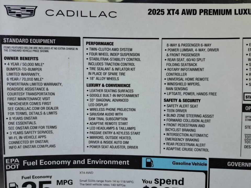 Used 2025 Cadillac XT4 Premium Luxury image 35