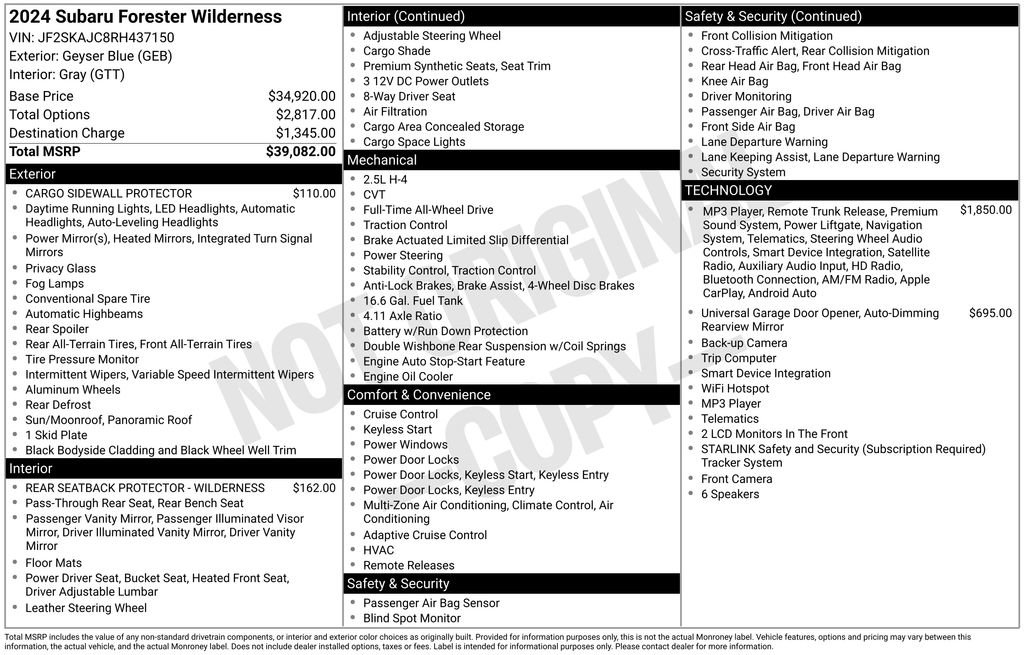 Used 2024 Subaru Forester Wilderness AWD/4WD image 15