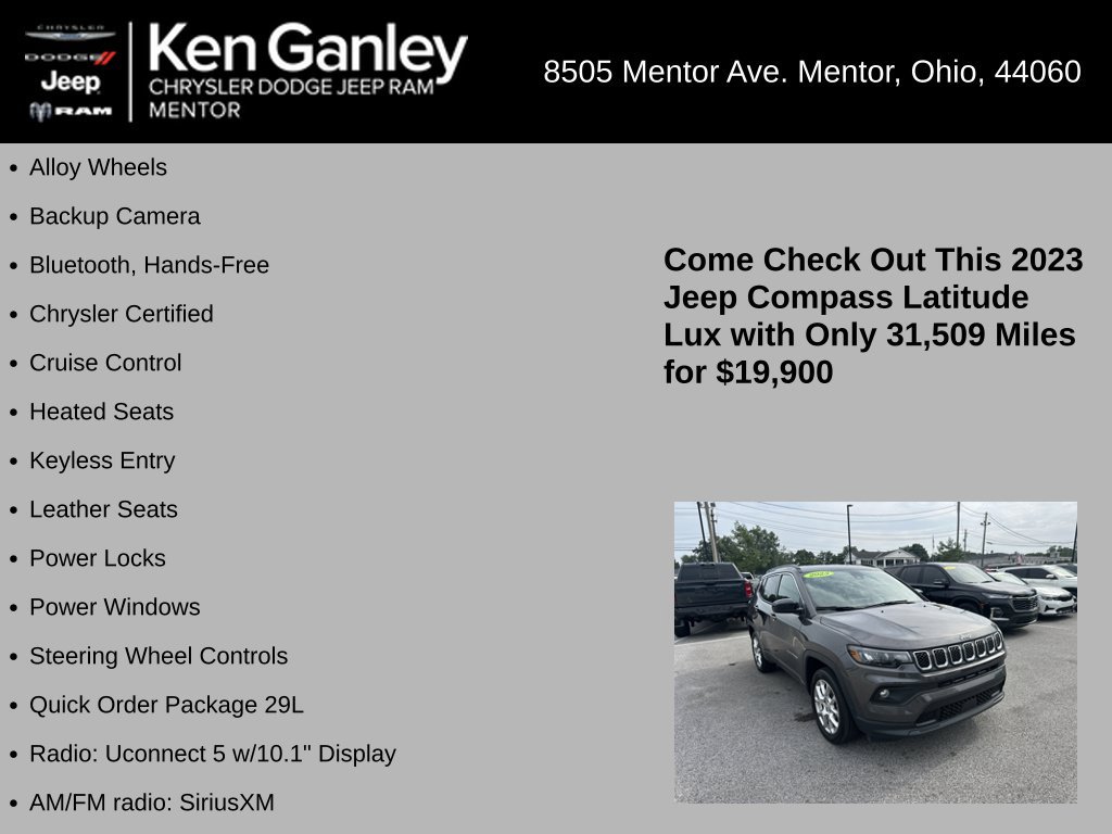 Certified 2023 Jeep Compass Latitude AWD/4WD image 5
