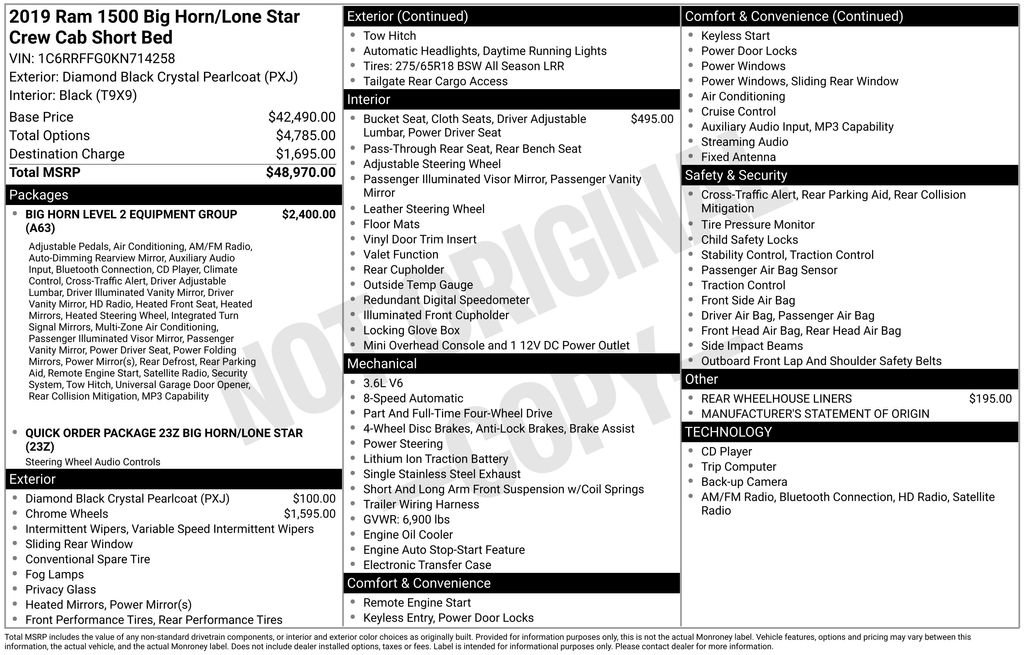 Used 2019 RAM 1500 Big Horn image 41