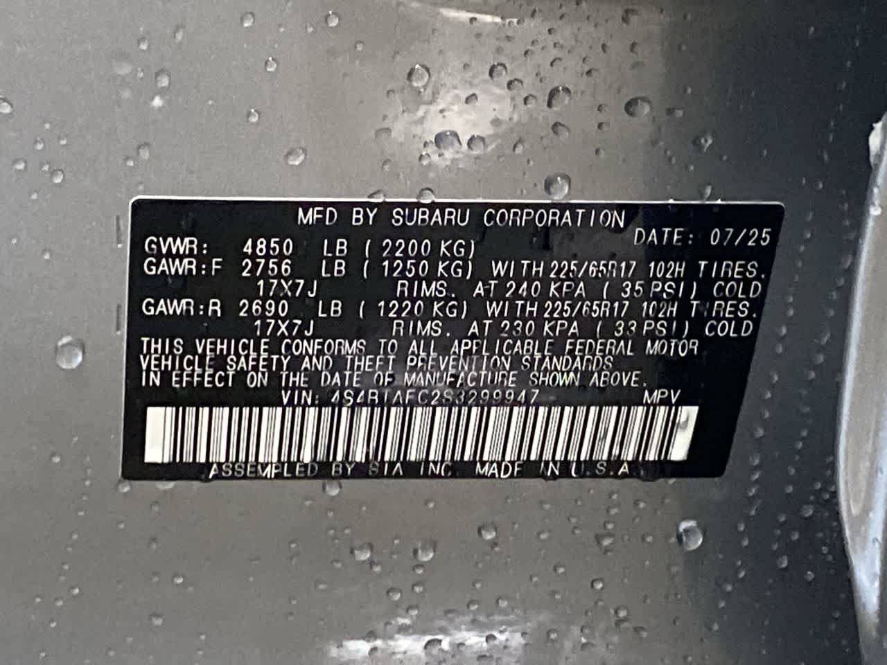 Certified 2025 Subaru Outback Premium AWD/4WD image 38