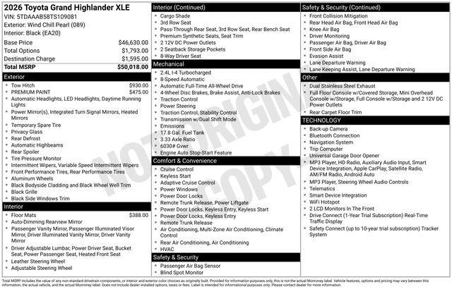 Certified 2026 Toyota Grand Highlander AWD image 37