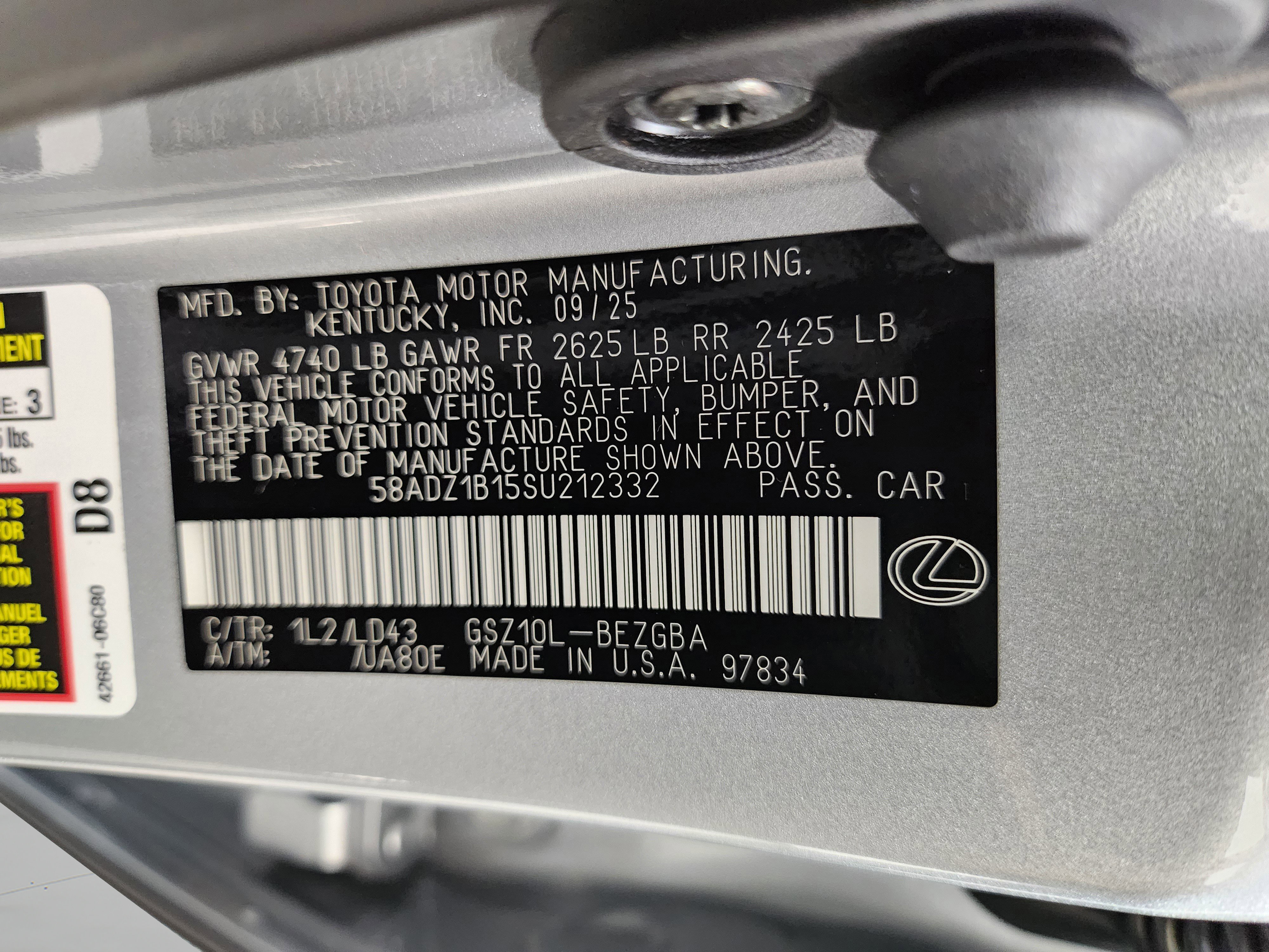 New 2025 Lexus ES 350 w/ Premium Package image 38